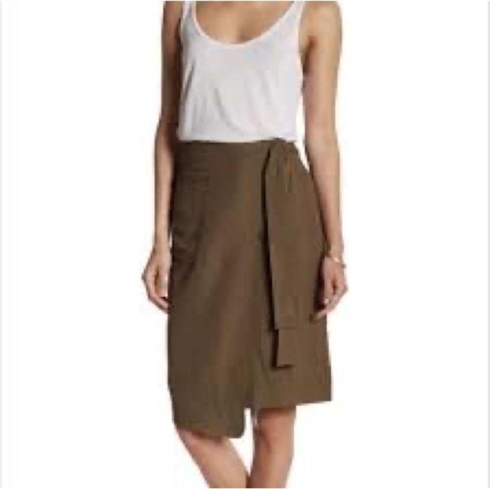 Ro & De Wrap Skirt Army Olive Green XS